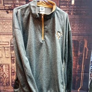 NHL Charcoal Quarter-Zip Sweater